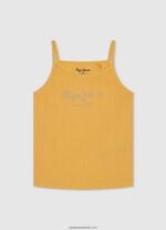 tricou cu mâneci florale fată Pepe Jeans piersică 6Z0R461435 - imagine 5