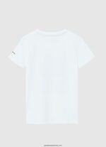 tricou cu steag și logo băiat Pepe Jeans alb 6Z0R461609 - imagine 2