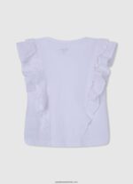 tricou cu volan dublu fată Pepe Jeans alb 6Z0R461482 - imagine 2