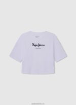 tricou cu volan dublu fată Pepe Jeans alb 6Z0R461482 - imagine 3