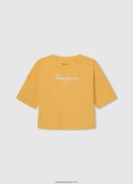 tricou cu volan dublu fată Pepe Jeans alb 6Z0R461482 - imagine 5