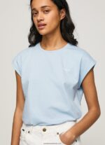 tricou de bază bloom cu logo femei Pepe Jeans dafin 6Z0R46448 - imagine 3
