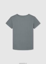 tricou de bază cu logo băiat Pepe Jeans turnare 6Z0R461610 - imagine 2