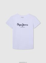 tricou de bază cu logo băiat Pepe Jeans turnare 6Z0R461610 - imagine 5