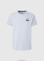 Tricou din bumbac cu logo 1973 bărbați Pepe Jeans albastru înălbitor 6Z0R46924 - imagine 5