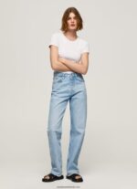 tricou din bumbac cu logo femei Pepe Jeans alb 6Z0R46404 - imagine 2