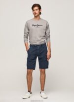 tricou din bumbac cu logo imprimat bărbați Pepe Jeans marnă cenușie 6Z0R461017 - imagine 2