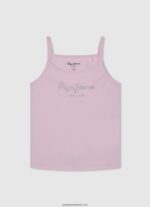 tricou din bumbac cu logo strass fată Pepe Jeans strălucire 6Z0R461433 - imagine 5