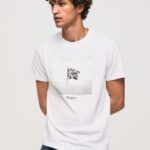 tricou din bumbac union jack flag bărbați Pepe Jeans alb 6Z0R46945