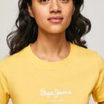 tricou imprimat femei Pepe Jeans strălucire 6Z0R46454