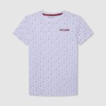 tricou imprimat peste tot băiat Pepe Jeans alb 6Z0R461627