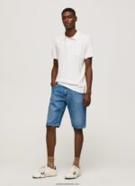 tricou polo bumbac in bărbați Pepe Jeans aproape alb 6Z0R461089 - imagine 2