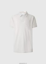 tricou polo bumbac in bărbați Pepe Jeans aproape alb 6Z0R461089 - imagine 5
