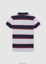 tricou polo cu imprimeu în dungi băiat Pepe Jeans jarman 6Z0R461670 - imagine 2