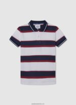 tricou polo cu logo brodat piqué băiat Pepe Jeans roșu 6Z0R461672 - imagine 4
