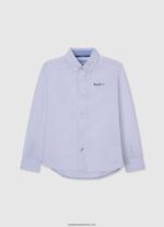 tricou polo cu logo brodat piqué băiat Pepe Jeans turnare 6Z0R461663 - imagine 3
