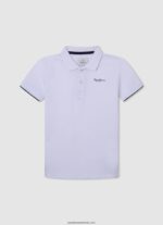 tricou polo cu logo brodat piqué băiat Pepe Jeans turnare 6Z0R461663 - imagine 4