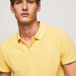 tricou polo cu logo brodat piqué bărbați Pepe Jeans strălucire 6Z0R461081
