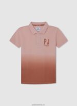 tricou polo piqué decolorat băiat Pepe Jeans portocala de dovleac 6Z0R461668