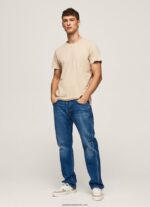 tricou simplu din bumbac bărbați Pepe Jeans malţ 6Z0R46996 - imagine 2