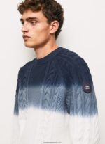 Tricou tricot cablu perseo bărbați Pepe Jeans alb 6Z0R46851 - imagine 3