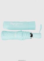 umbrelă automată pliabilă macy femei Pepe Jeans albastru deschis 6Z0R46789 - imagine 3