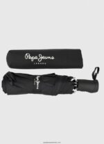umbrela automata pliabila teo femei Pepe Jeans negru 6Z0R46787 - imagine 3