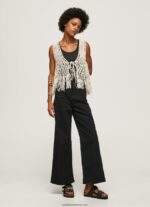 vestă din macrame cu franjuri femei Pepe Jeans mousse 6Z0R46135 - imagine 2